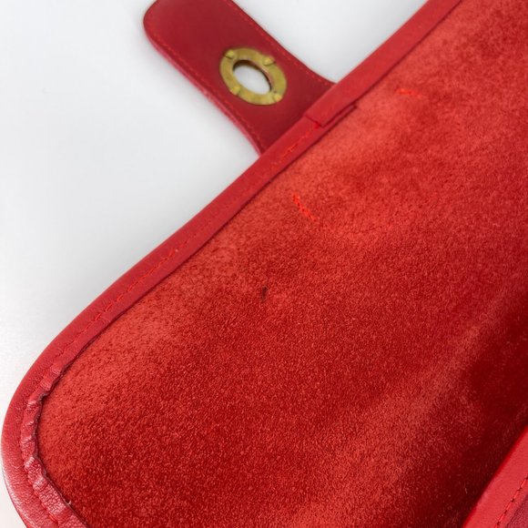 Coach Vintage Red Twin Bonnie Cashin Double Sided Red Leather Clutch HandBag - Picture 15 of 15